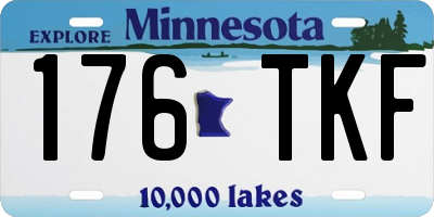 MN license plate 176TKF