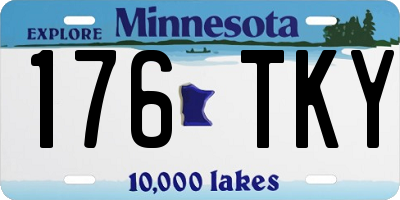 MN license plate 176TKY