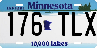 MN license plate 176TLX