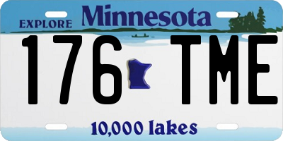 MN license plate 176TME