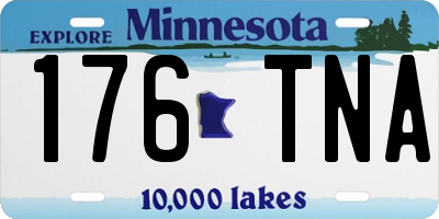 MN license plate 176TNA