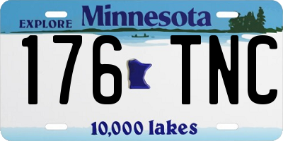 MN license plate 176TNC