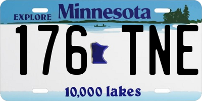 MN license plate 176TNE