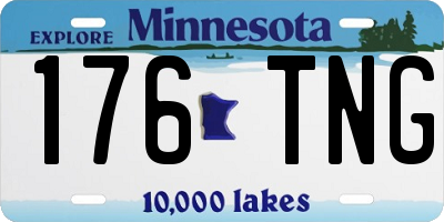 MN license plate 176TNG