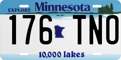 MN license plate 176TNO