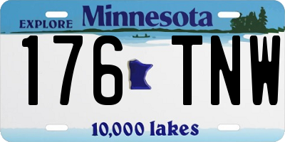 MN license plate 176TNW