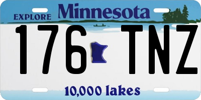 MN license plate 176TNZ