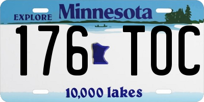 MN license plate 176TOC