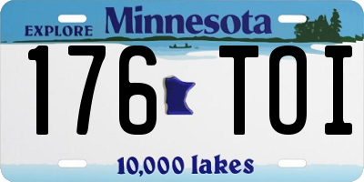 MN license plate 176TOI