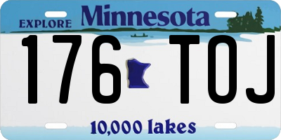 MN license plate 176TOJ