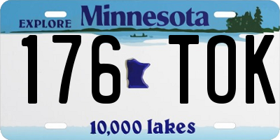 MN license plate 176TOK