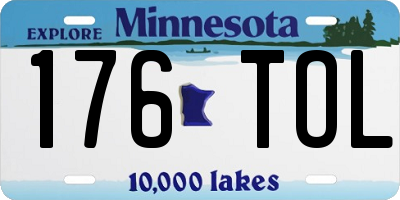 MN license plate 176TOL