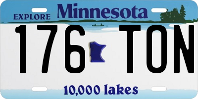 MN license plate 176TON