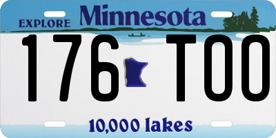 MN license plate 176TOO