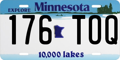 MN license plate 176TOQ