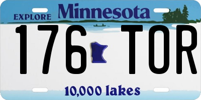 MN license plate 176TOR
