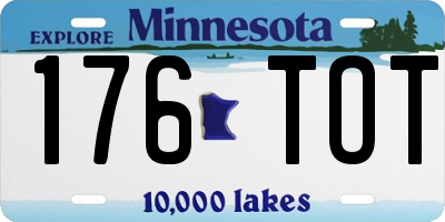MN license plate 176TOT