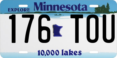 MN license plate 176TOU