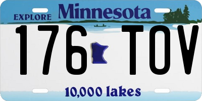 MN license plate 176TOV