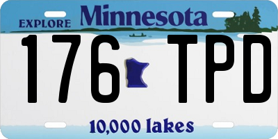 MN license plate 176TPD