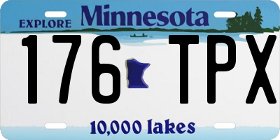 MN license plate 176TPX
