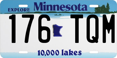 MN license plate 176TQM