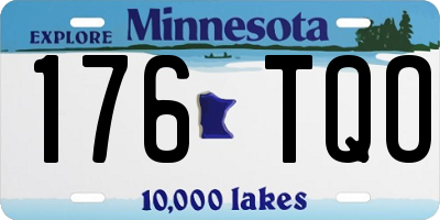 MN license plate 176TQO