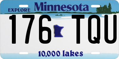 MN license plate 176TQU