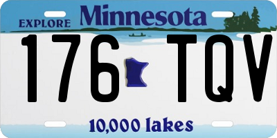 MN license plate 176TQV