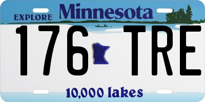 MN license plate 176TRE