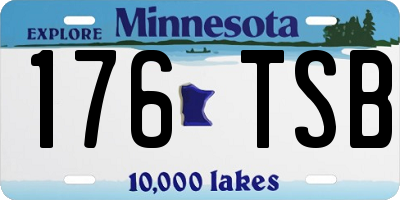 MN license plate 176TSB