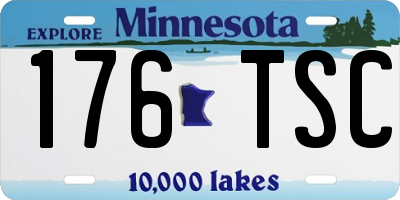 MN license plate 176TSC