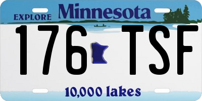 MN license plate 176TSF