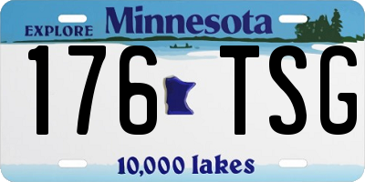 MN license plate 176TSG