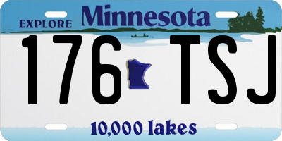 MN license plate 176TSJ