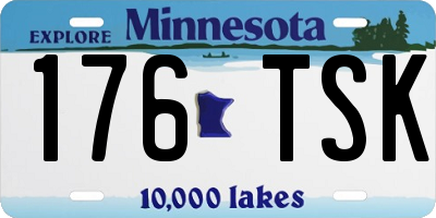 MN license plate 176TSK