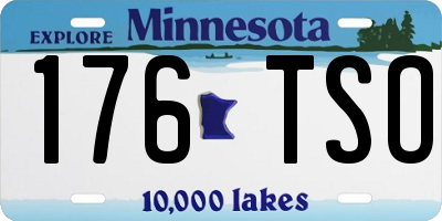 MN license plate 176TSO