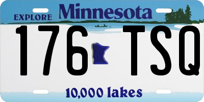 MN license plate 176TSQ