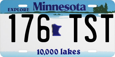 MN license plate 176TST