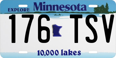 MN license plate 176TSV