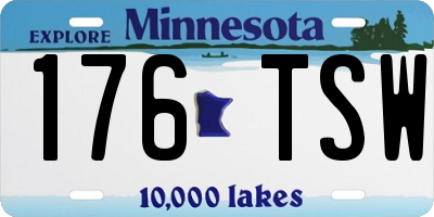 MN license plate 176TSW