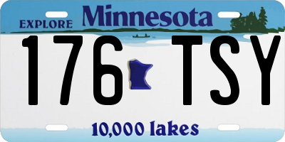 MN license plate 176TSY