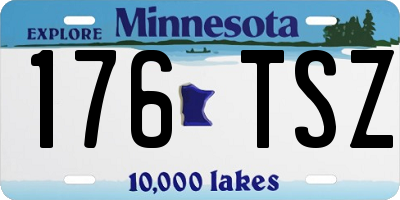 MN license plate 176TSZ