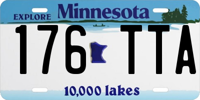 MN license plate 176TTA