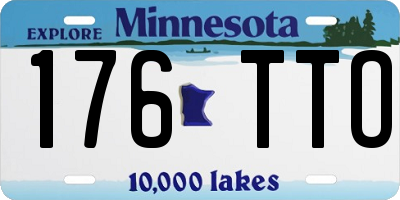 MN license plate 176TTO