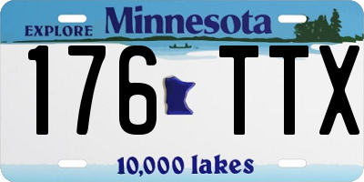 MN license plate 176TTX