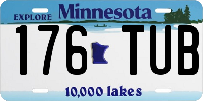 MN license plate 176TUB