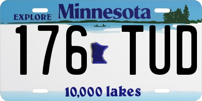 MN license plate 176TUD
