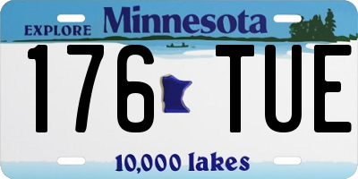 MN license plate 176TUE