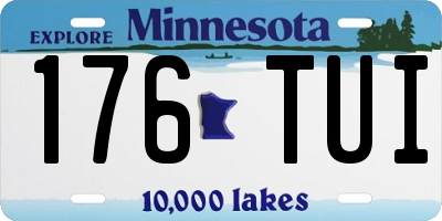 MN license plate 176TUI